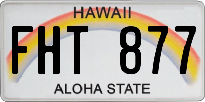 HI license plate FHT877