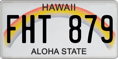 HI license plate FHT879