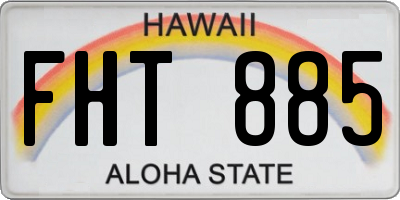 HI license plate FHT885