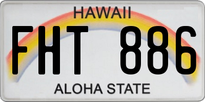 HI license plate FHT886