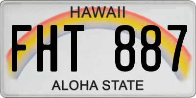 HI license plate FHT887