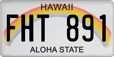 HI license plate FHT891