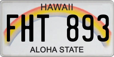HI license plate FHT893