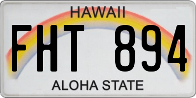 HI license plate FHT894
