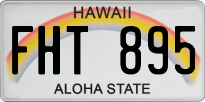 HI license plate FHT895