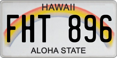 HI license plate FHT896
