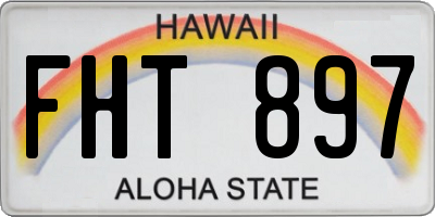 HI license plate FHT897