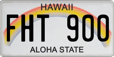 HI license plate FHT900
