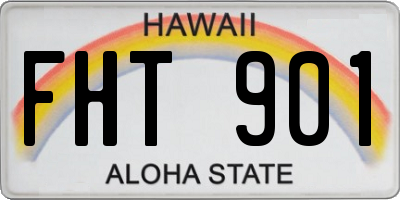 HI license plate FHT901