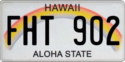 HI license plate FHT902