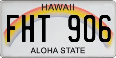 HI license plate FHT906