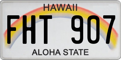 HI license plate FHT907