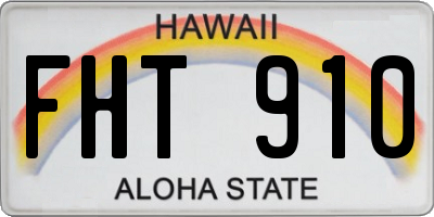 HI license plate FHT910