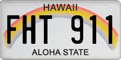 HI license plate FHT911