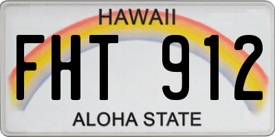 HI license plate FHT912