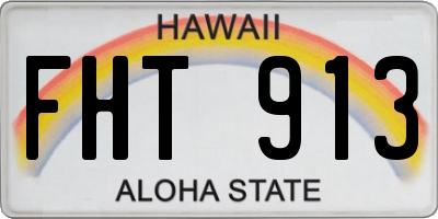 HI license plate FHT913