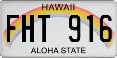 HI license plate FHT916