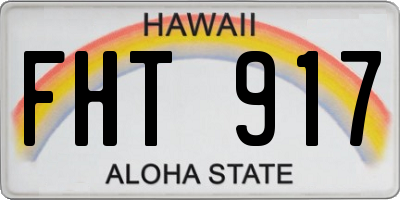 HI license plate FHT917