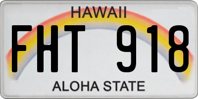 HI license plate FHT918