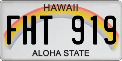 HI license plate FHT919