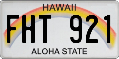HI license plate FHT921