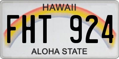 HI license plate FHT924