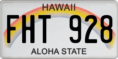 HI license plate FHT928