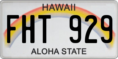 HI license plate FHT929