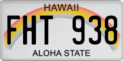 HI license plate FHT938