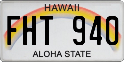 HI license plate FHT940