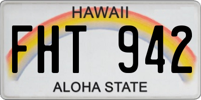 HI license plate FHT942