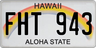 HI license plate FHT943