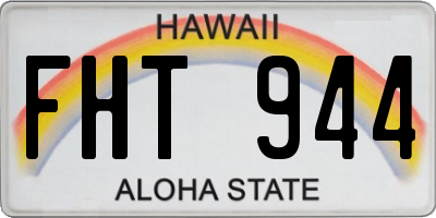 HI license plate FHT944