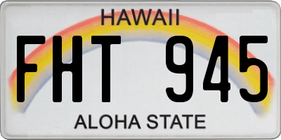 HI license plate FHT945