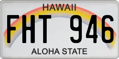 HI license plate FHT946
