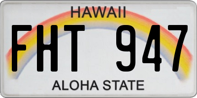 HI license plate FHT947