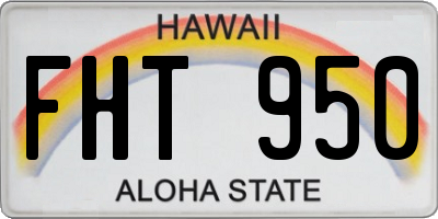 HI license plate FHT950