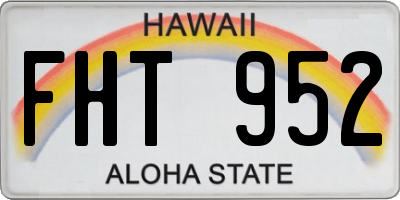 HI license plate FHT952
