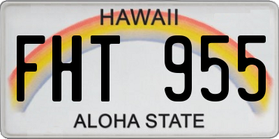 HI license plate FHT955
