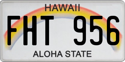 HI license plate FHT956