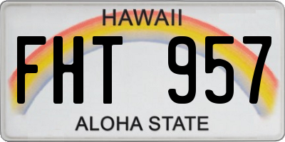 HI license plate FHT957