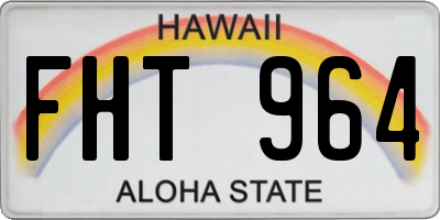 HI license plate FHT964