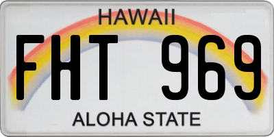 HI license plate FHT969