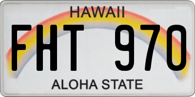 HI license plate FHT970