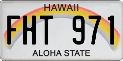HI license plate FHT971