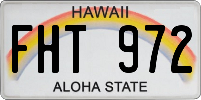 HI license plate FHT972