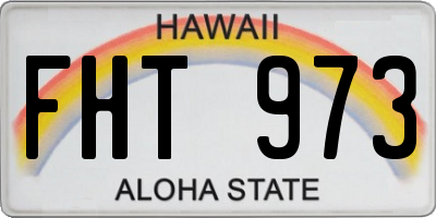 HI license plate FHT973