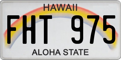 HI license plate FHT975