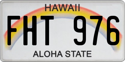 HI license plate FHT976