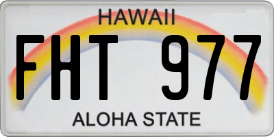 HI license plate FHT977